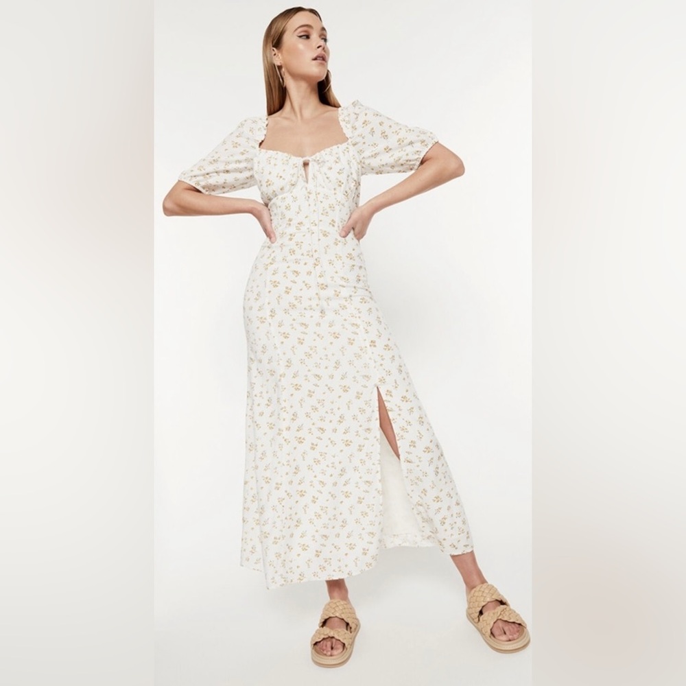 NWT Bardot summer floral white maxi dress
